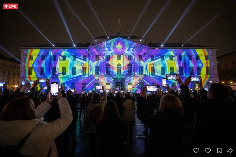 How Projection Mapping Increases Foot Traffic and Social Media Reach
